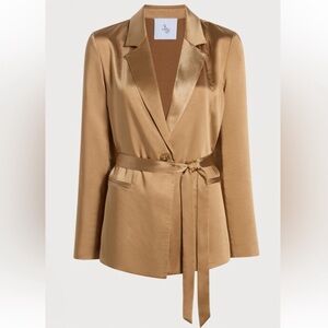 Sam Edelman Gold Satin Blazer